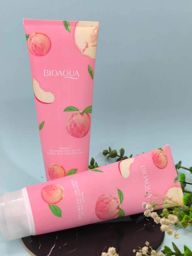 نمک بدن هلویی بیوآکوا BIOAQUA با حجم 250 میلی گرم اورجینال و فوق العاده بصرفه