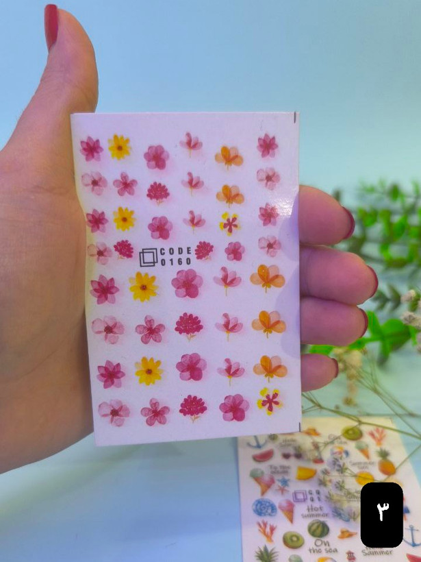 قیمت استیکر ناخن مدل گل