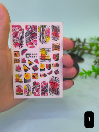 خرید استیکر ناخن مدل هندوانه