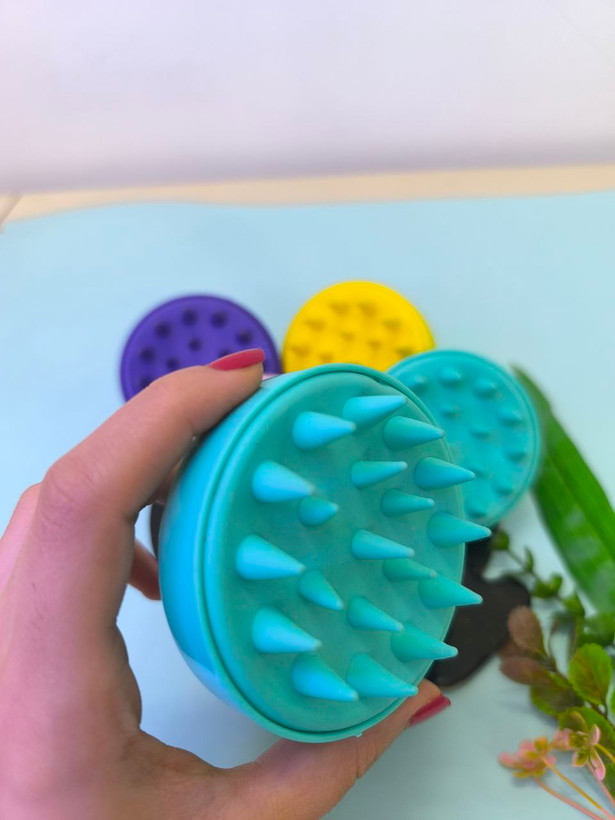 خرید ماساژور سر رنگ آبی سیلیکونی خوش دست