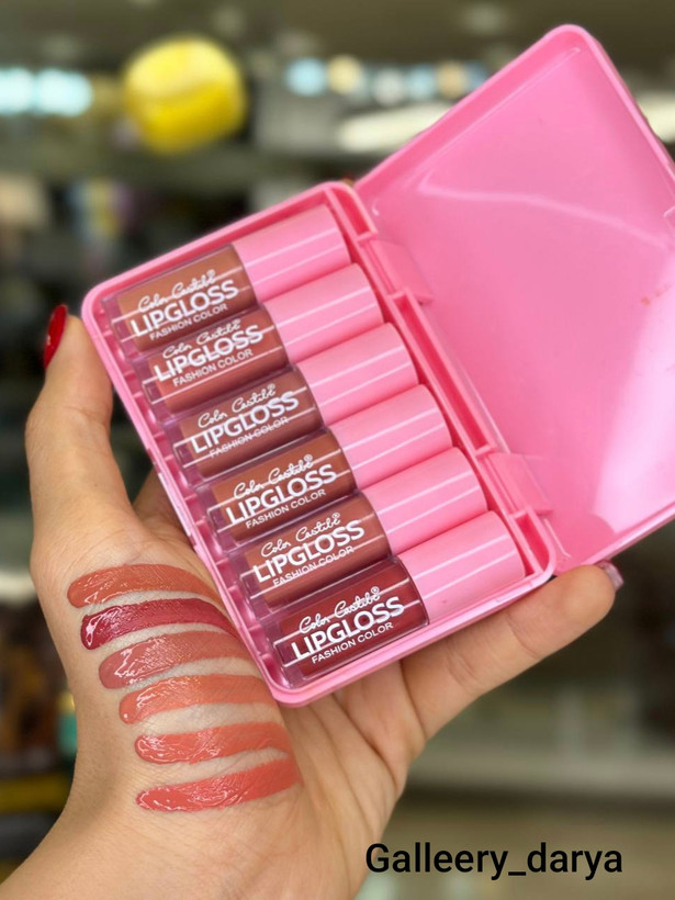 پایین ترین قیمت خرید پک ۶ عددی رژ مایع بارنگ های عالی کاربردی کالر کاستل طرح ماکارون