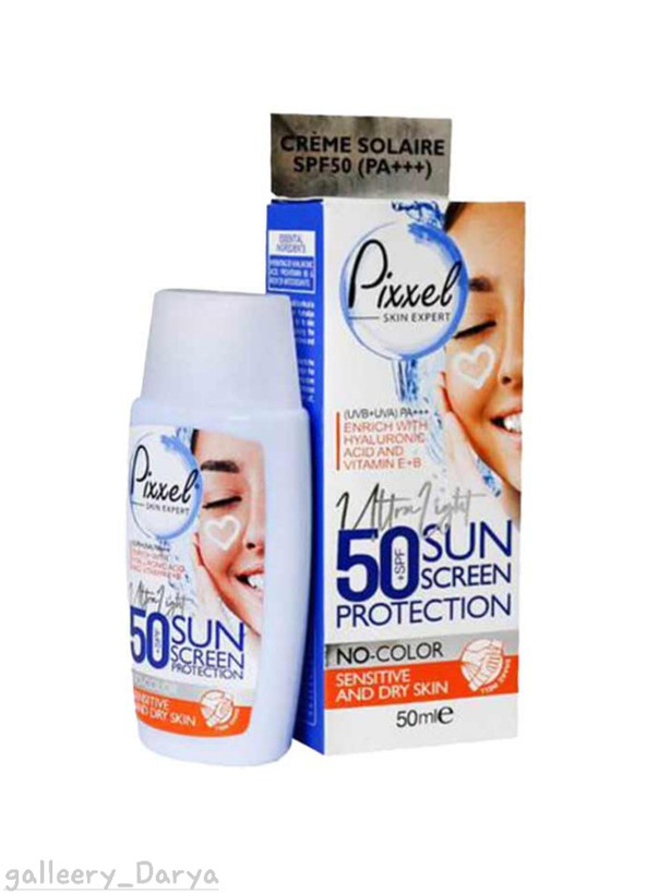کرم ضدآفتاب بدون رنگ پیکسل pixxel برای پوست خشک و حساس