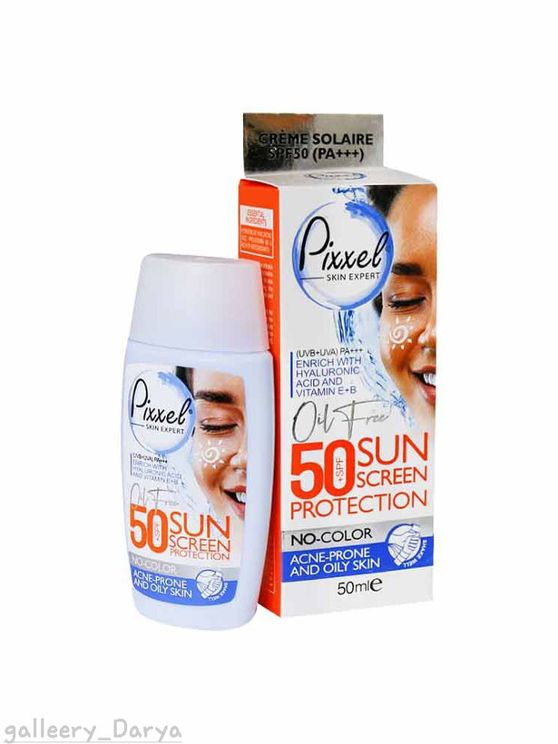 قیمت خرید ضد آفتاب پیکسل pixxel بدون رنگ مناسب برای پوست های چرب و جوش دار
