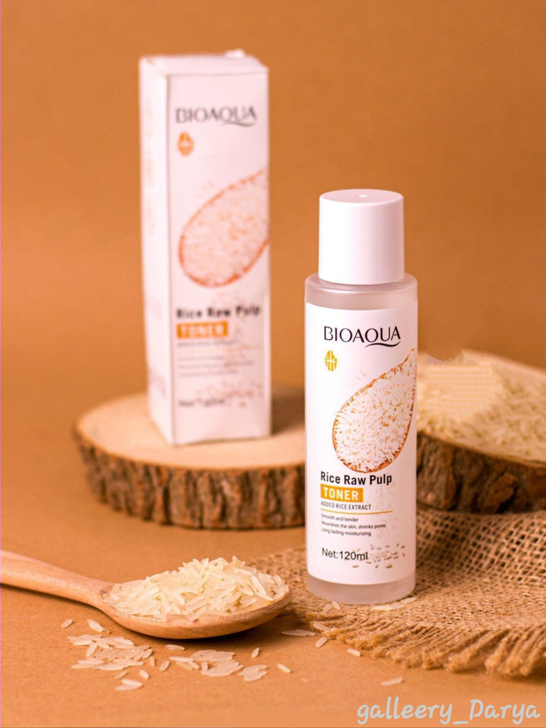 خرید آنلاین تونر روشن کننده پوست برنج بیوآکوا BIOAQUA حاوی عصاره برنج و جودوسر