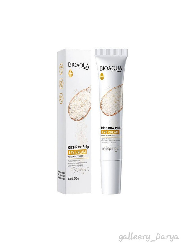 خرید آنلاین کرم دورچشم برنج بیوآکوا BIOAQUA کم رنگ کننده تیرگی و پف زیر چشم