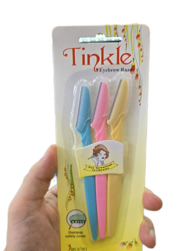 خربد تیغ ابرو و صورت ۳عددی محافظ و درپوش دار tinkle