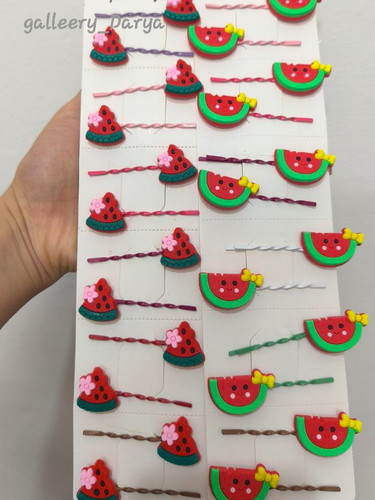 قیمت خرید گل سر دخترانه طرح هندوانه مناسب شب یلدا و مناسب هدیه