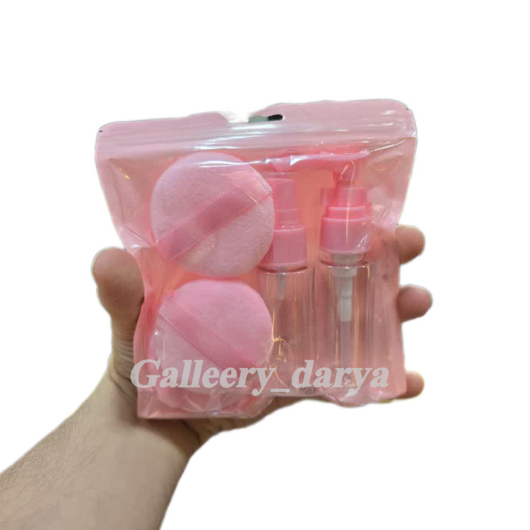 قیمت خرید ست پک مسافرتی مراقبتی 3 پد دار با مواد درجه یک رنگ صورتی