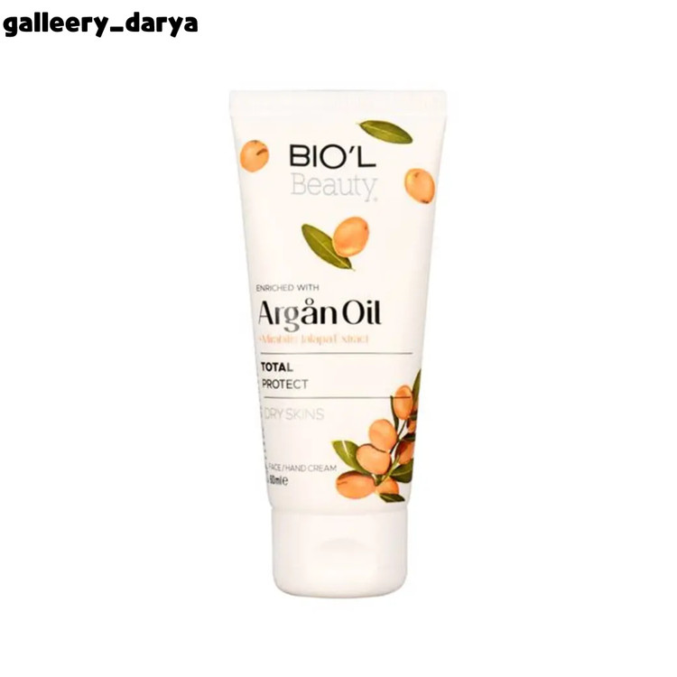 کرم آبرسان و مرطوب کننده دست و صورت حاوی آرگان و عصاره لاله عباسی برند بیول BIOL