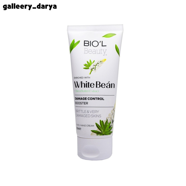 کرم آبرسان و مرطوب کننده دست و صورت حاوی عصاره لوبیای سفید برند بیول BIOL
