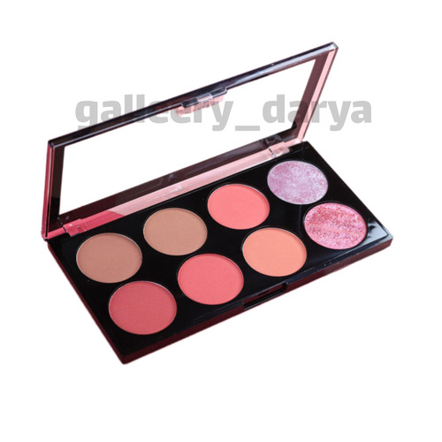 پالت رژگونه ۸رنگ. بیواستار biostar. پوشش دهی بالا. پیگمنت بالا.