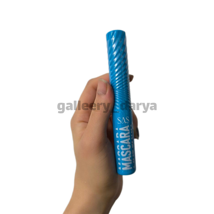 ریمل آبی. برند ساس SAS. آبی روشن زیبا برای مژه ها.