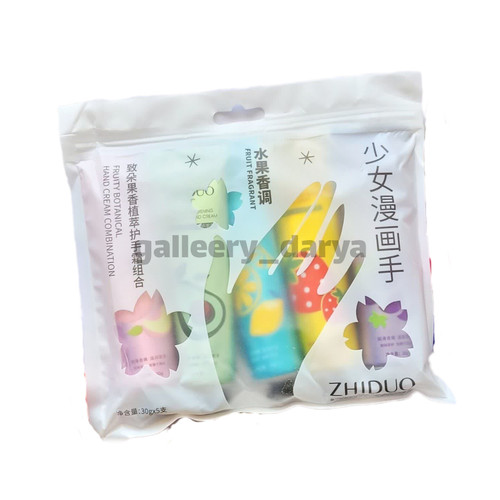 خرید پک کرم دست میوه ای برند ژیدو Zhiduo در پنج عصاره حجم ۳۰گرم