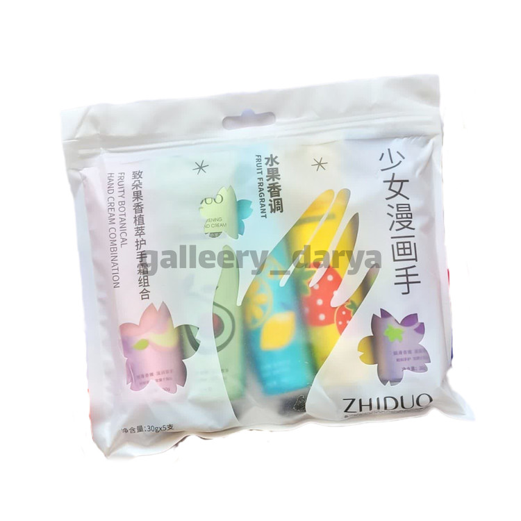 خرید پک کرم دست میوه ای برند ژیدو Zhiduo در پنج عصاره حجم ۳۰گرم