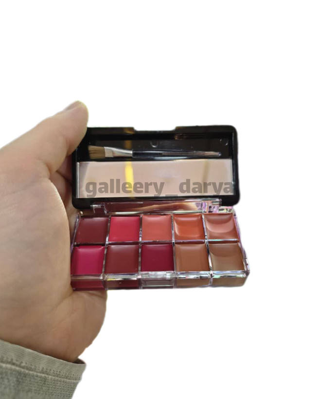 خرید پالت رژلب ۱۰رنگ همراه با براش و آینه آرت اسکین artskin کد A