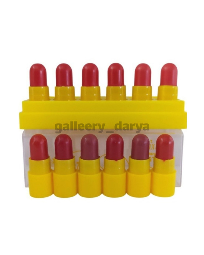 فروش اینترنتی رژ فشنگی ۱۲ عددی طرح میشا برند Dixuere. ماندگاری بالا. رنگ بندی عالی و کاربردی.