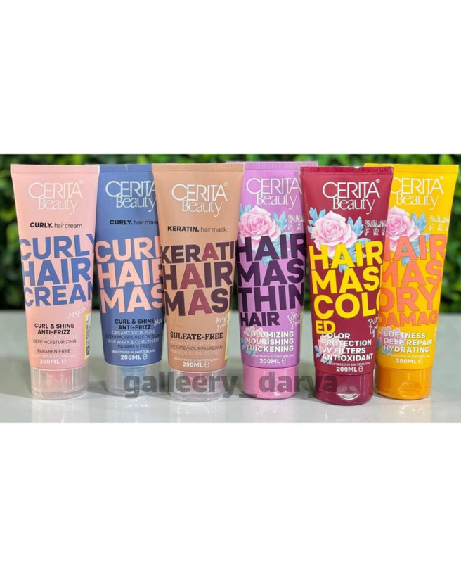 ماسک مو سریتا CERITA مناسب هرنوع مو بدون سولفات و پارابن مخصوص داخل حمام