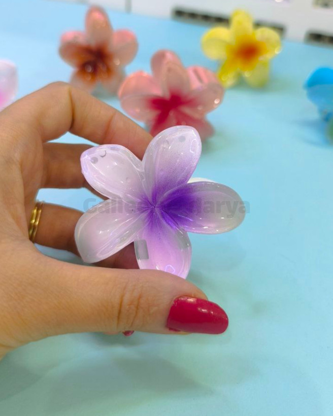 کلیپس پلومریا سایز متوسط بنفش یاسی