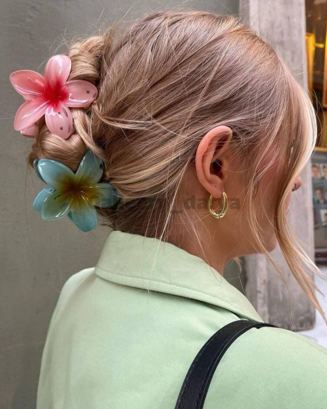 بهترین قیمت فروش کلیپس پلومریا سایز متوسط صورتی گلبهی